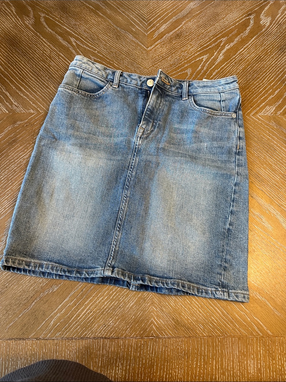 H&M Light Blue Denim Mini Skirt